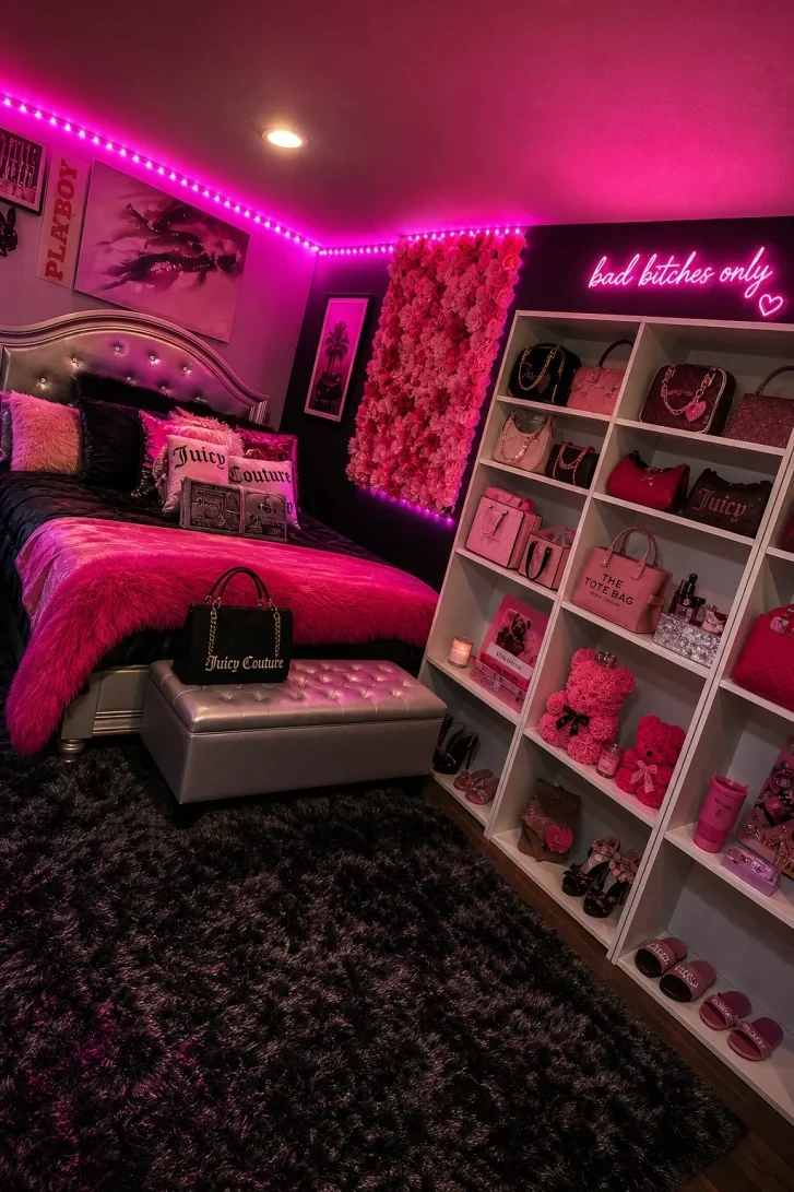 A Full Handbag Display Wall That Slaps Hard