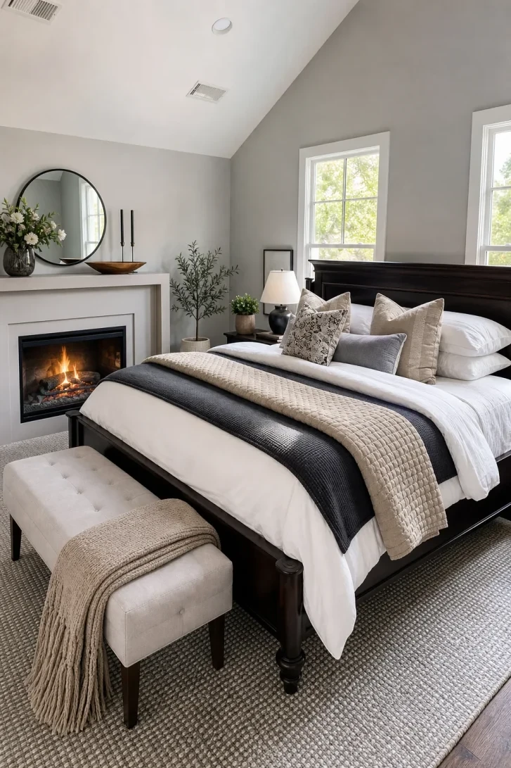 A Lit Fireplace Beside the Bed Changes Everything
