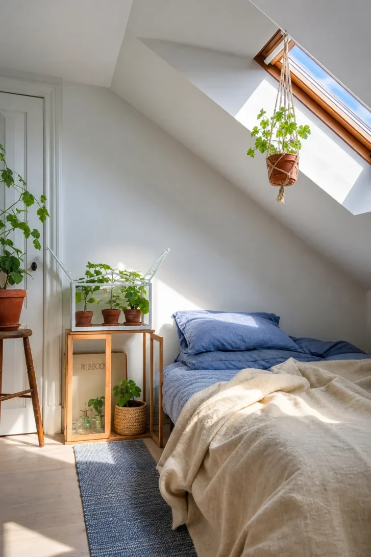 A Mini Greenhouse Lives Right by the Bed