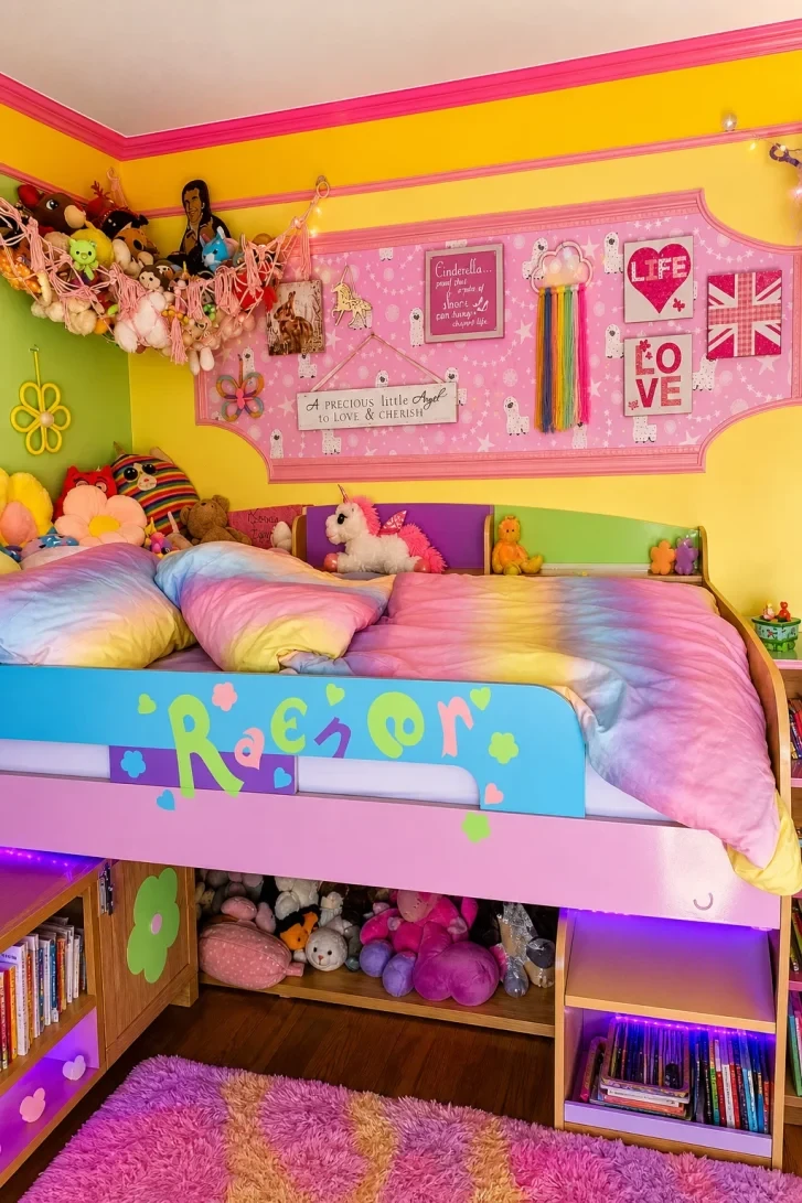 A Personalized Bed Rail That Screams Her Name