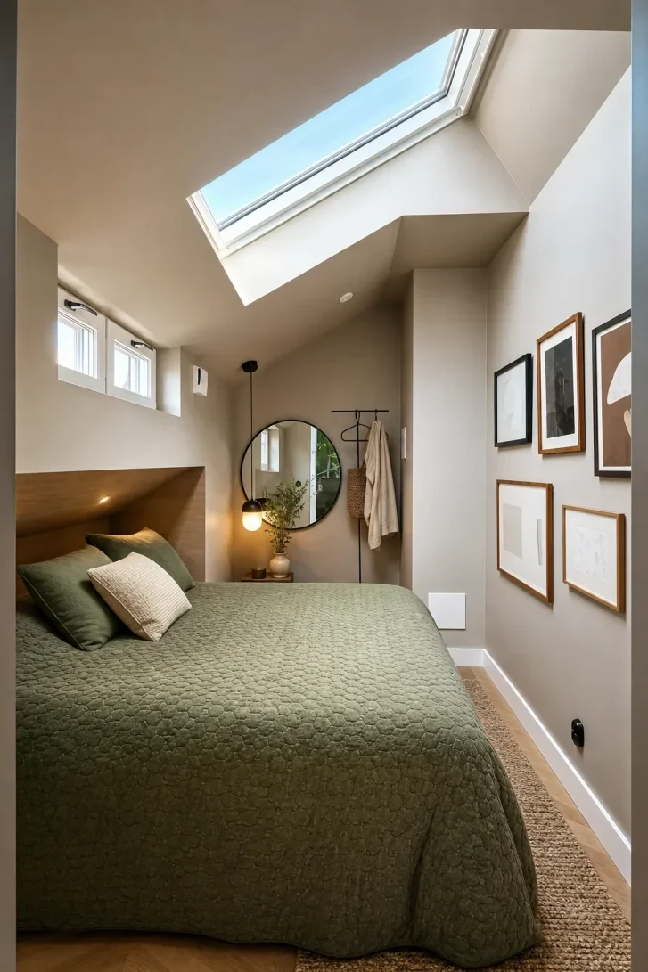 A Skylight Floods This Attic With Pure Sky