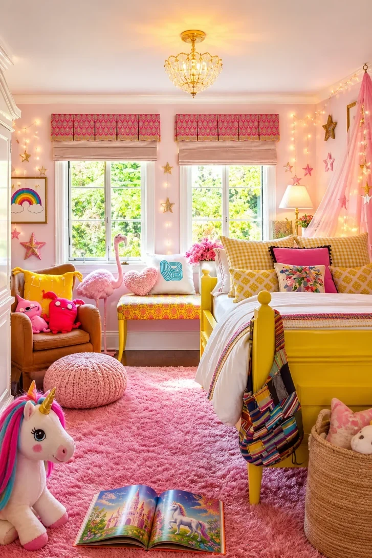 A Yellow Bed That Anchors Every Bold Color