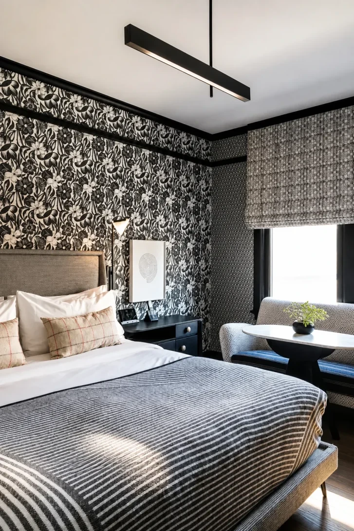 Bold Floral Wallpaper Wraps Every Single Wall