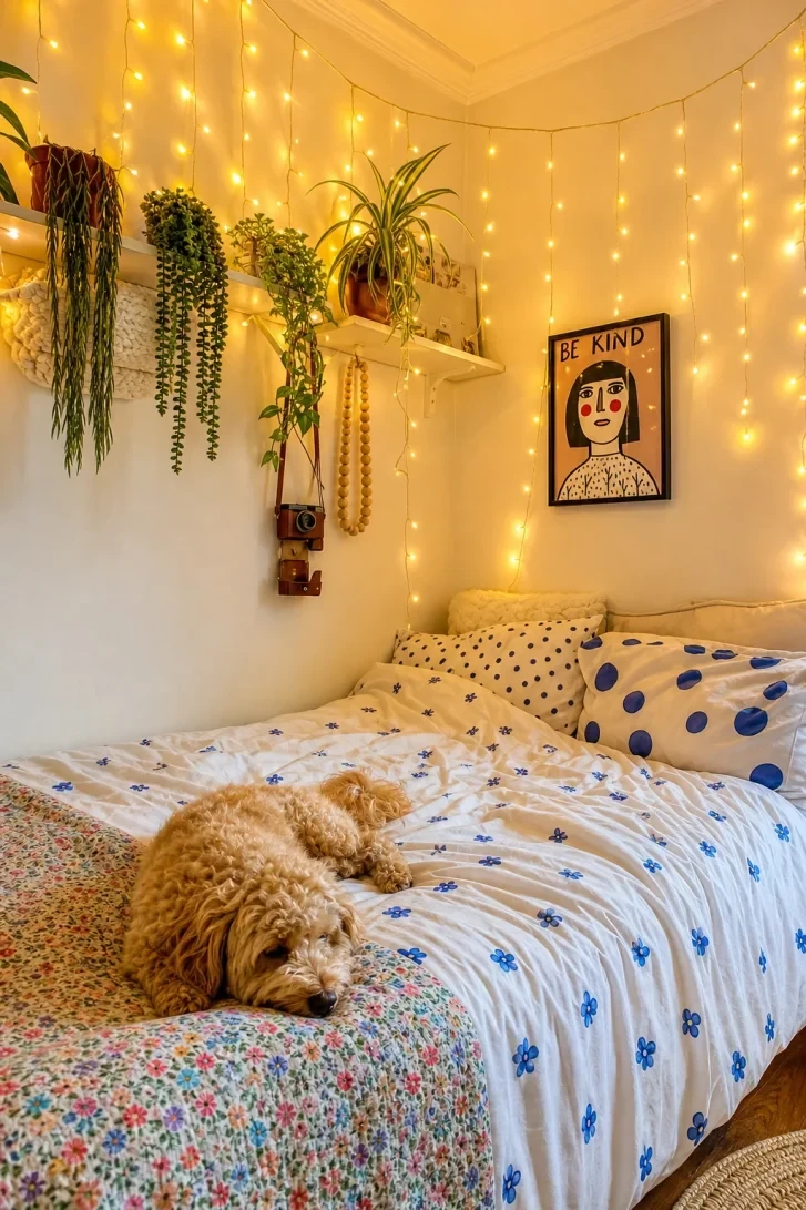 Cascading Fairy Lights Turn Walls Into Liquid Gold
