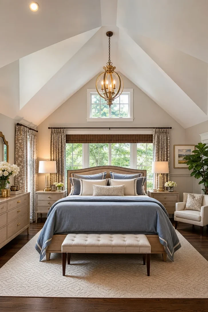 Cathedral Ceiling Turns Window Into Triangular Focal Point