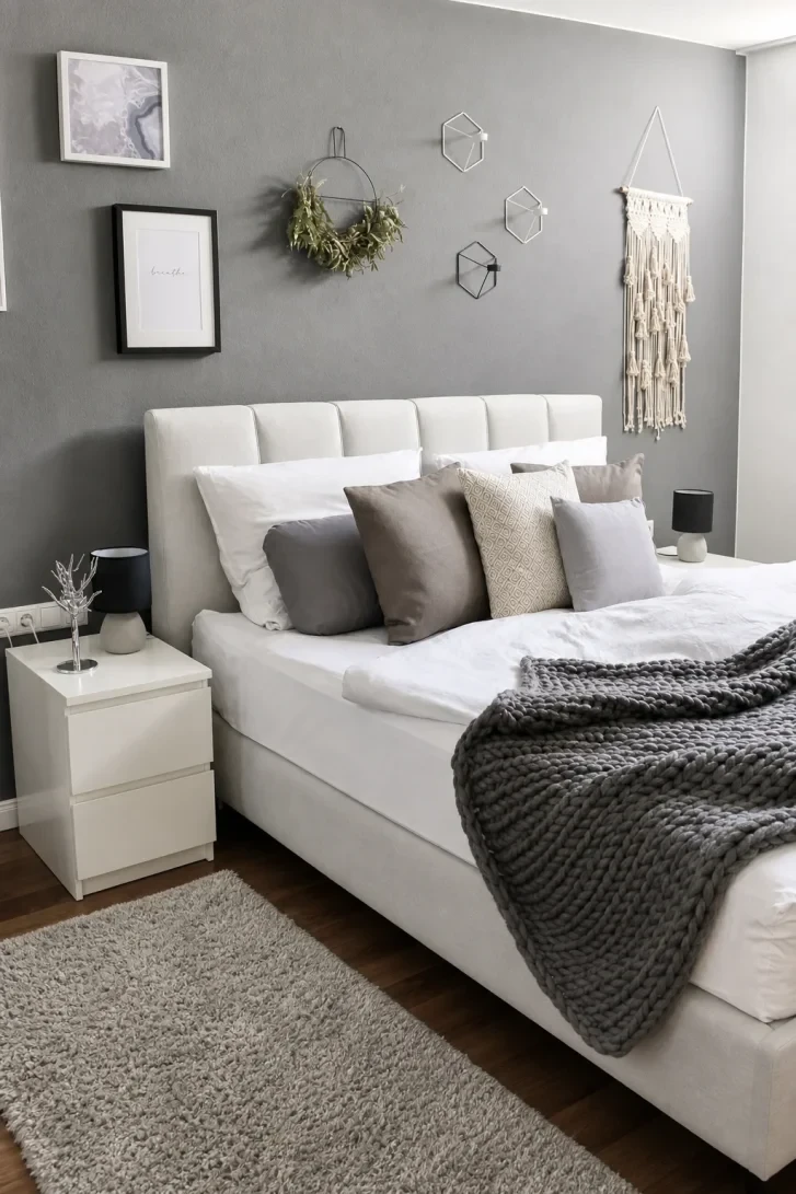 Chunky Knit Throw Anchors a Grey Texture Story