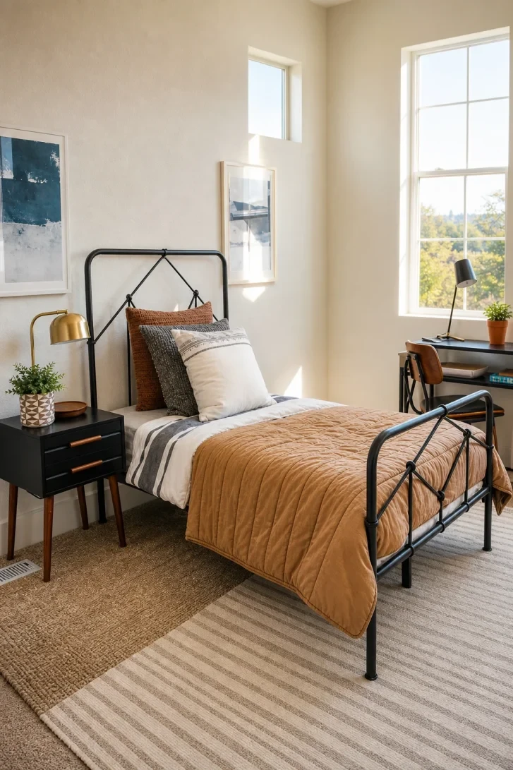 Copper Hardware Pulls the Iron Frame Together