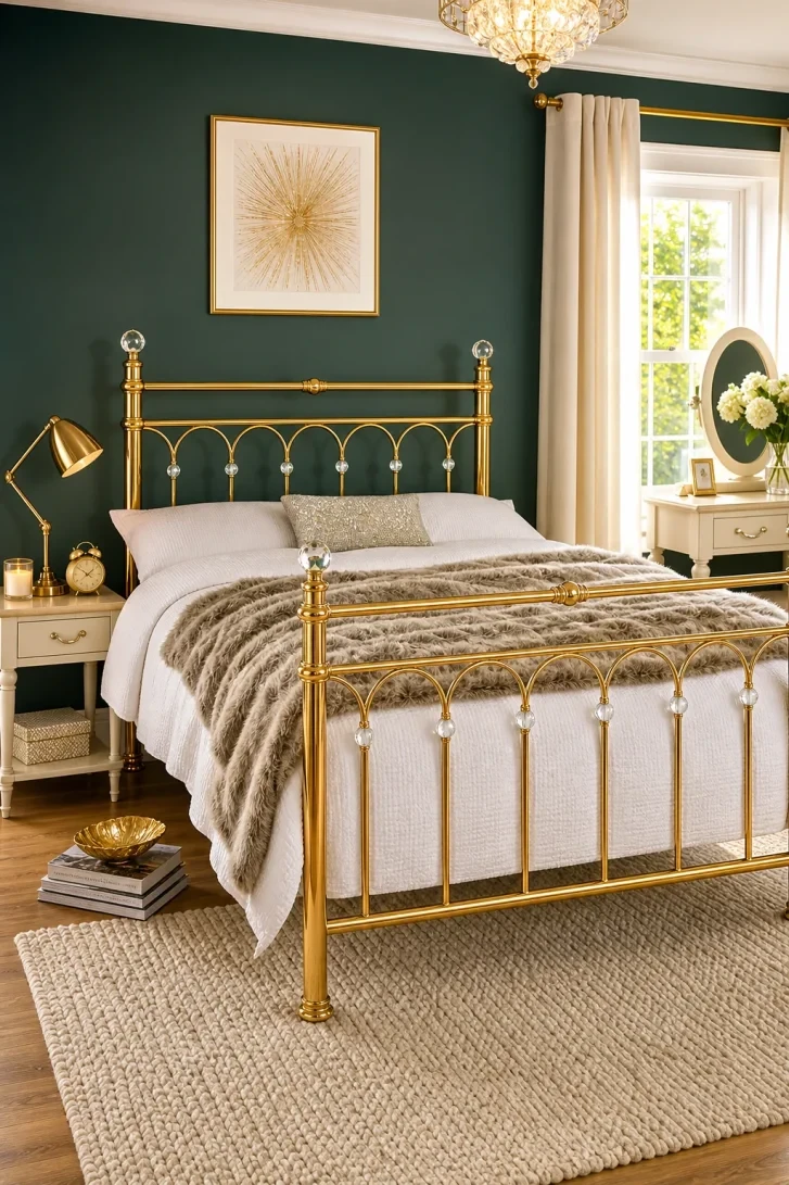 Crystal Ball Finials Make This Gold Frame Extraordinary