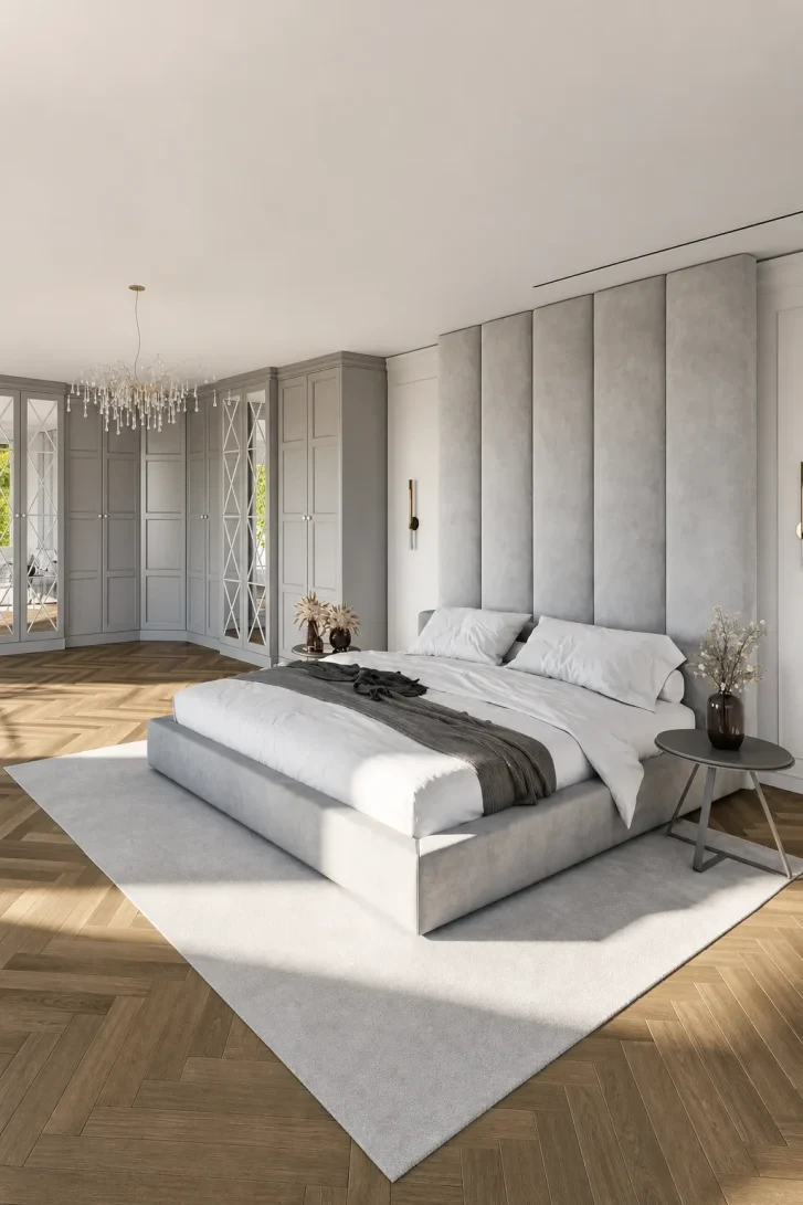 Floor-to-Ceiling Upholstered Panels Redefine the Accent Wall