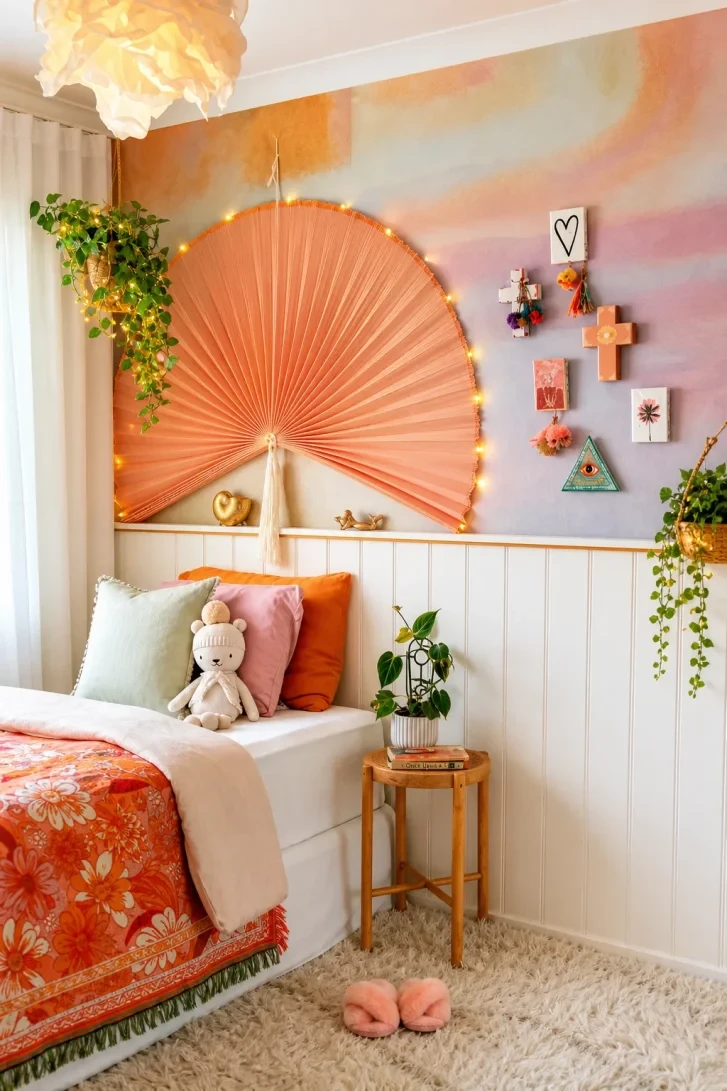 Giant Coral Fan Wall Art Steals the Show
