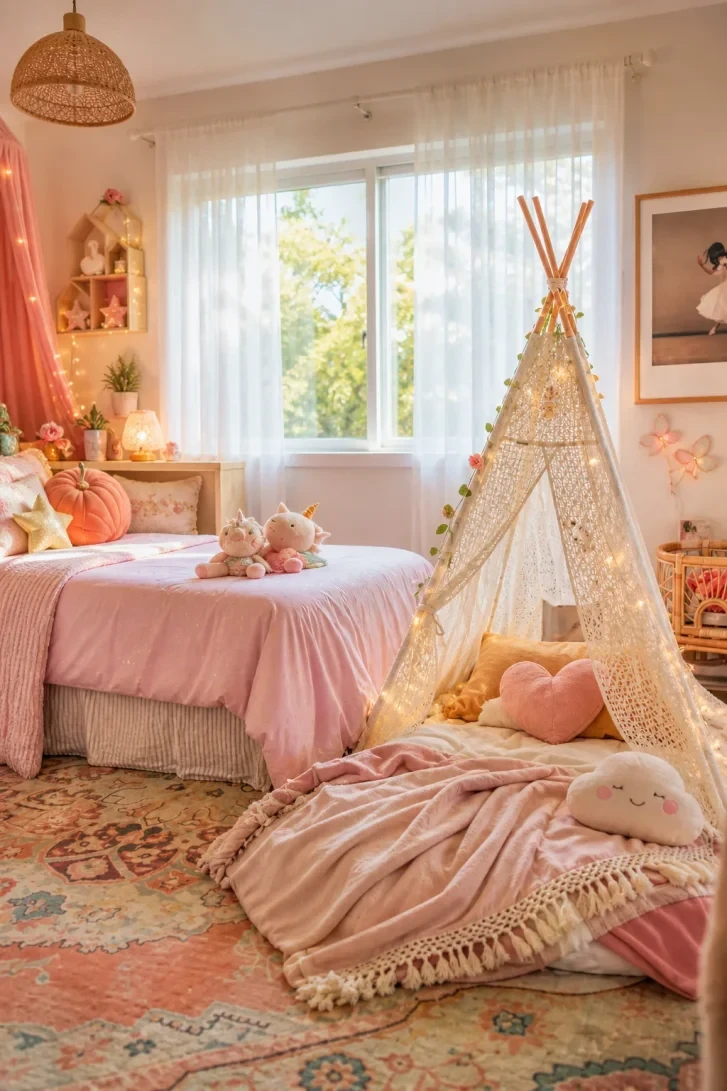 Lace Teepee With Fairy Lights Steals the Show