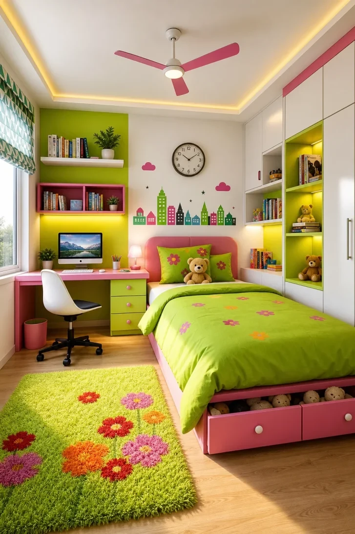 Lime Green and Pink Turn Storage Into Personality
