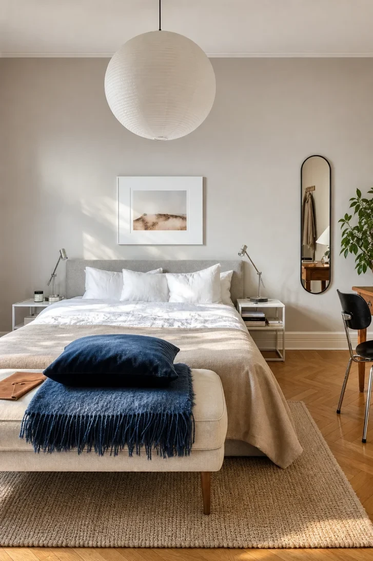 Navy Fringe Throw Steals the Whole Room