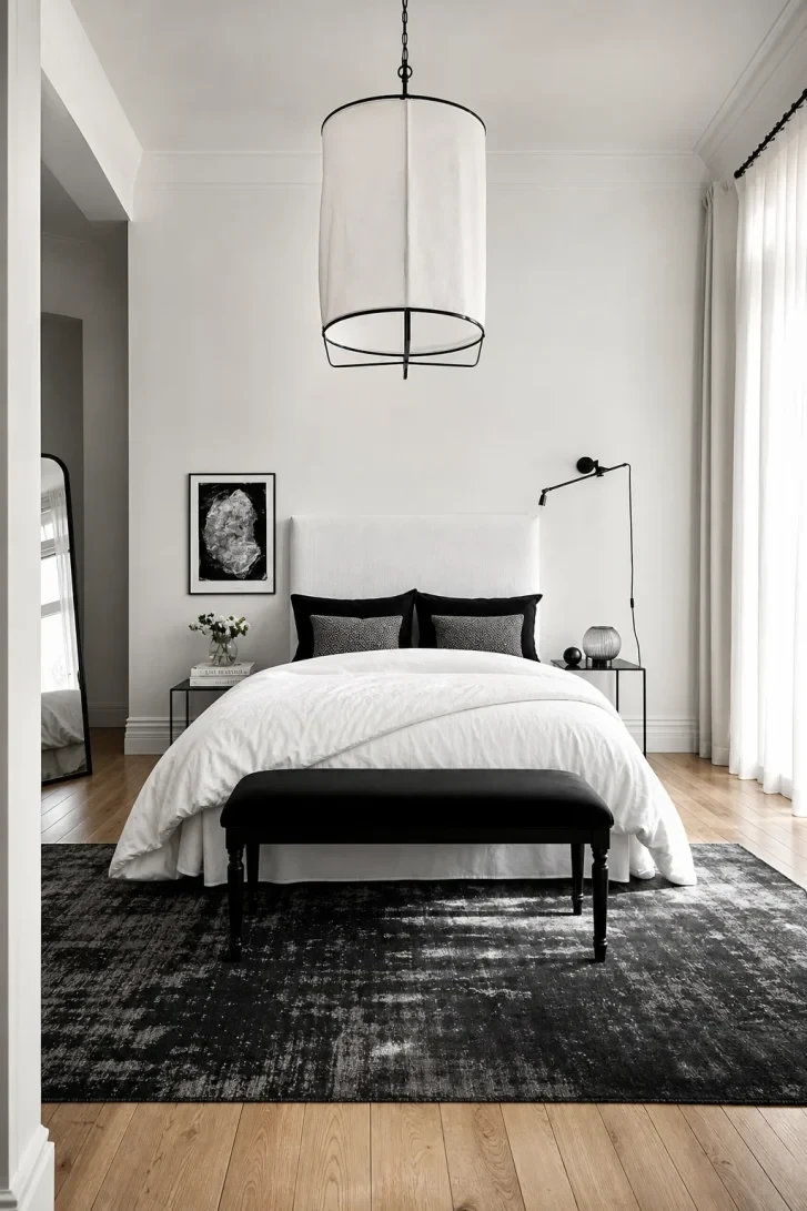One Oversized Pendant Anchors the Entire Room