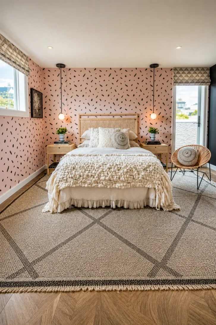 Pink Dash Wallpaper That Anchors Every Texture