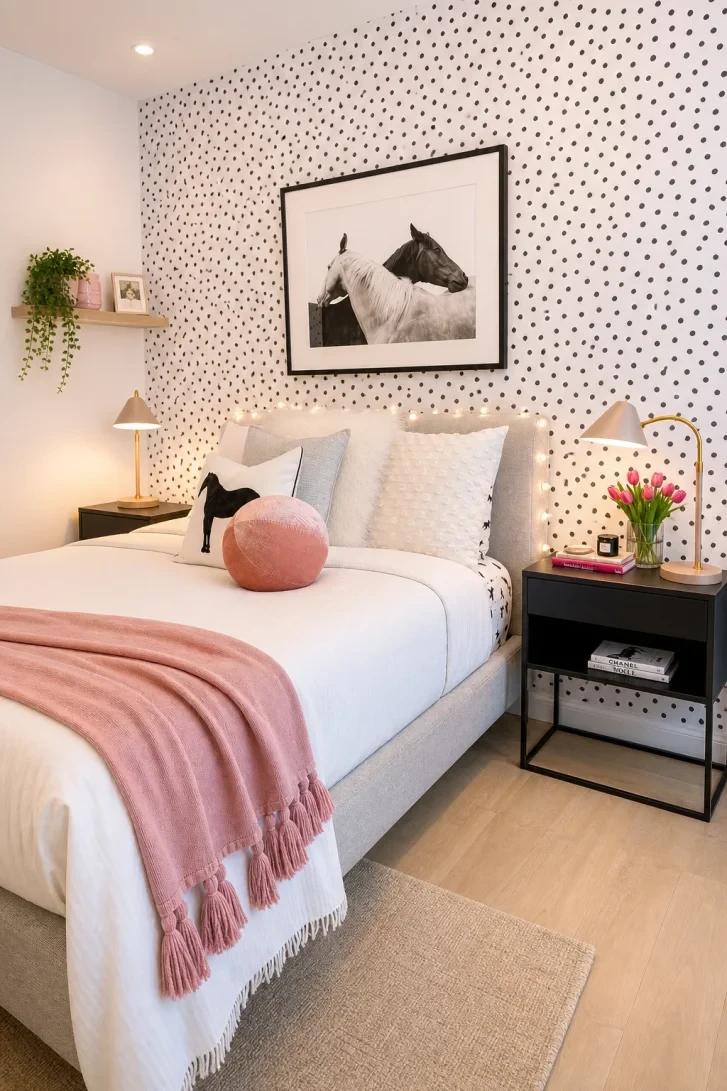 Polka Dot Wallpaper That Commands the Whole Room