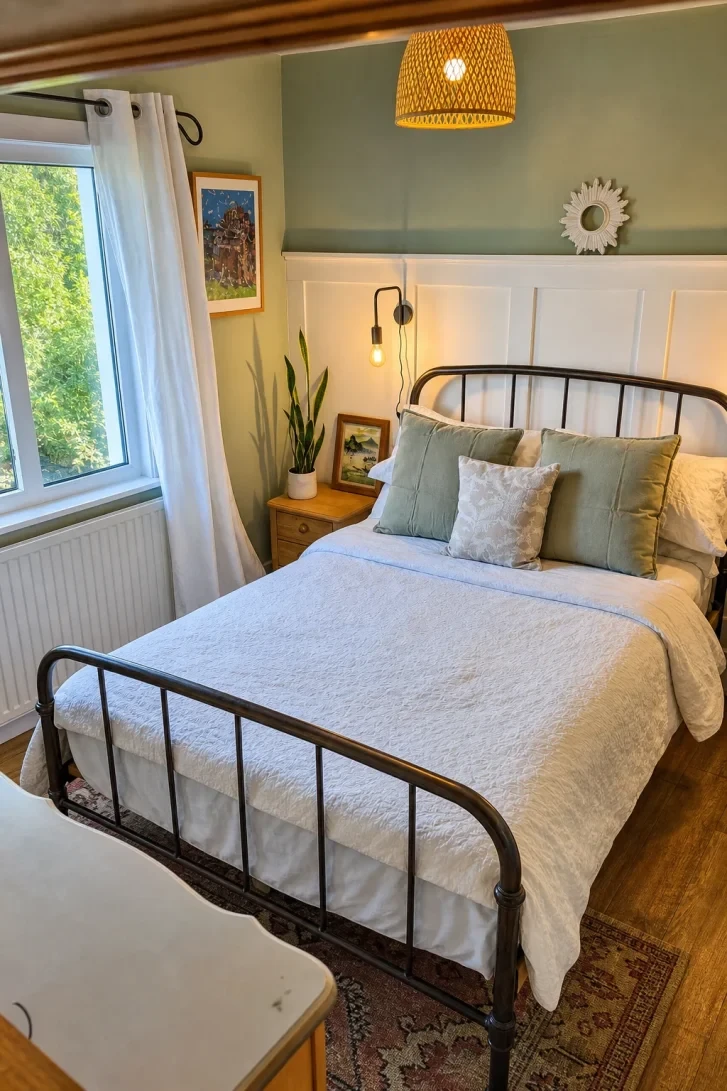 Sage Green and White Panelling Changes Everything
