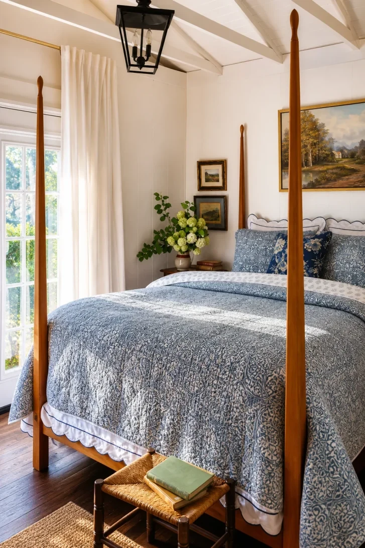 Scalloped Bed Skirt Ties the Whole Room Together