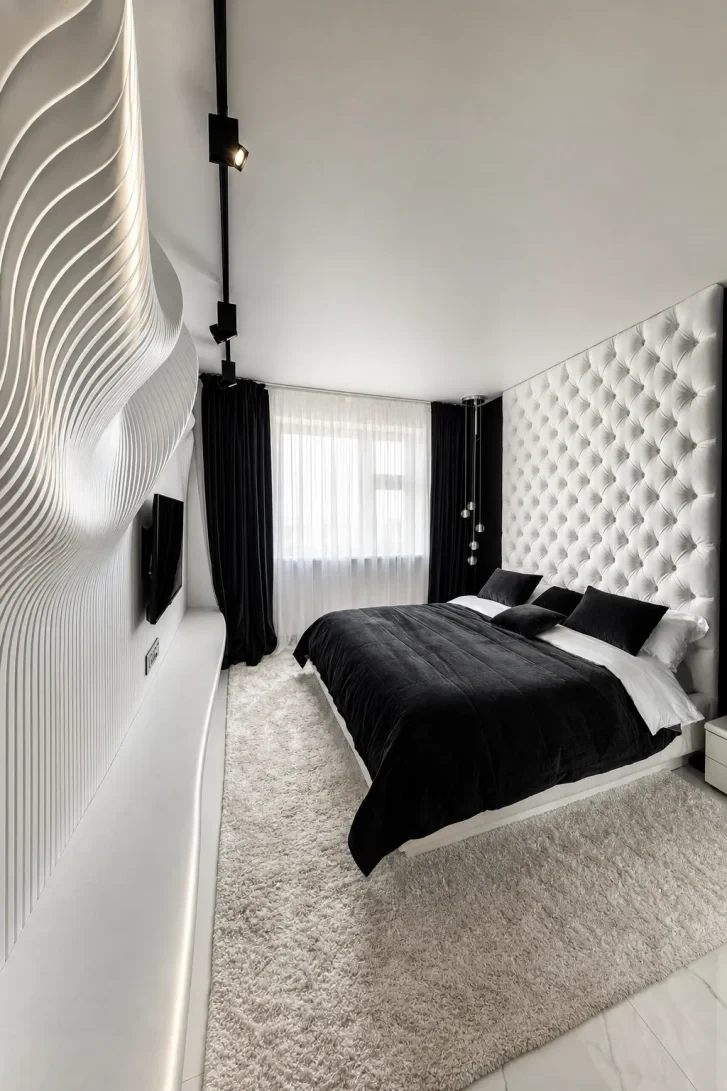 Sculptural Wave Wall Steals the Entire Room