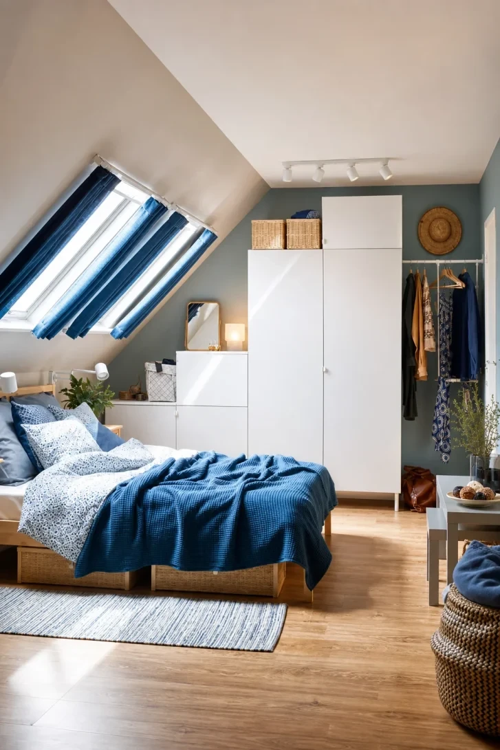 Skylight Windows Flood This Sloped Ceiling With Light