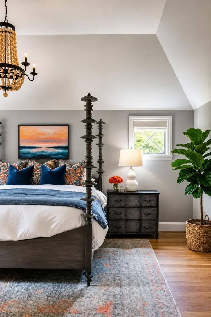 Spool Bed Posts That Demand the Whole Room