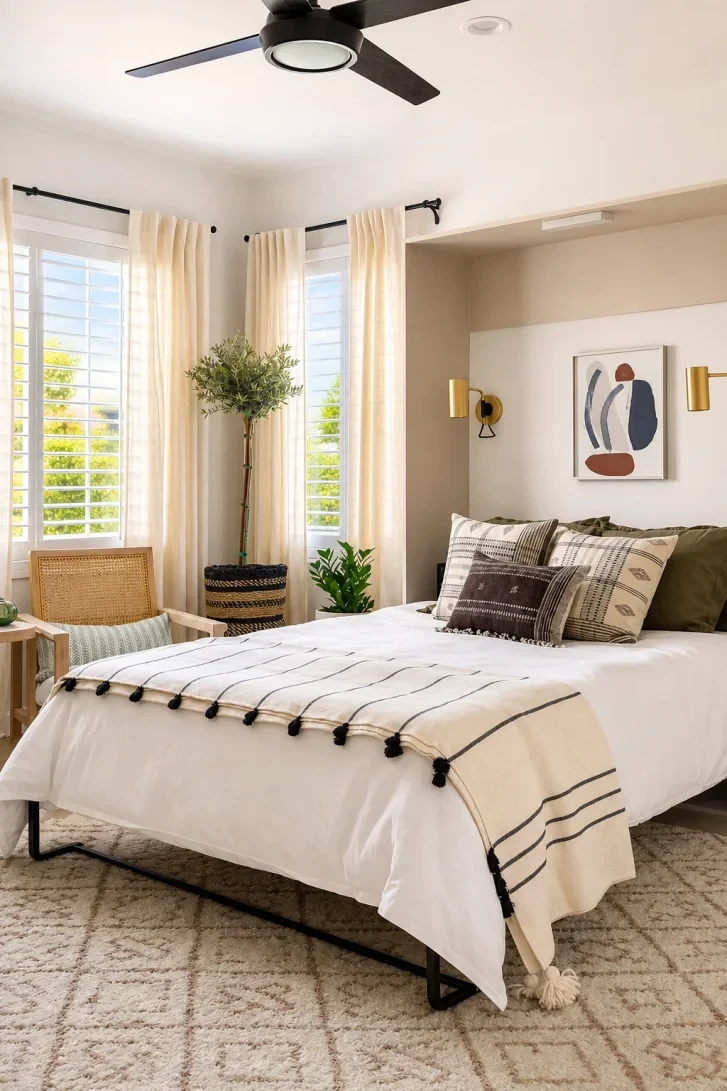 Tassel Throw Blanket Anchors the Whole Room
