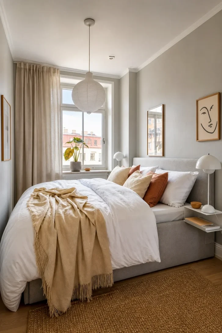 Terracotta Pillows That Wake Up Grey Bedding