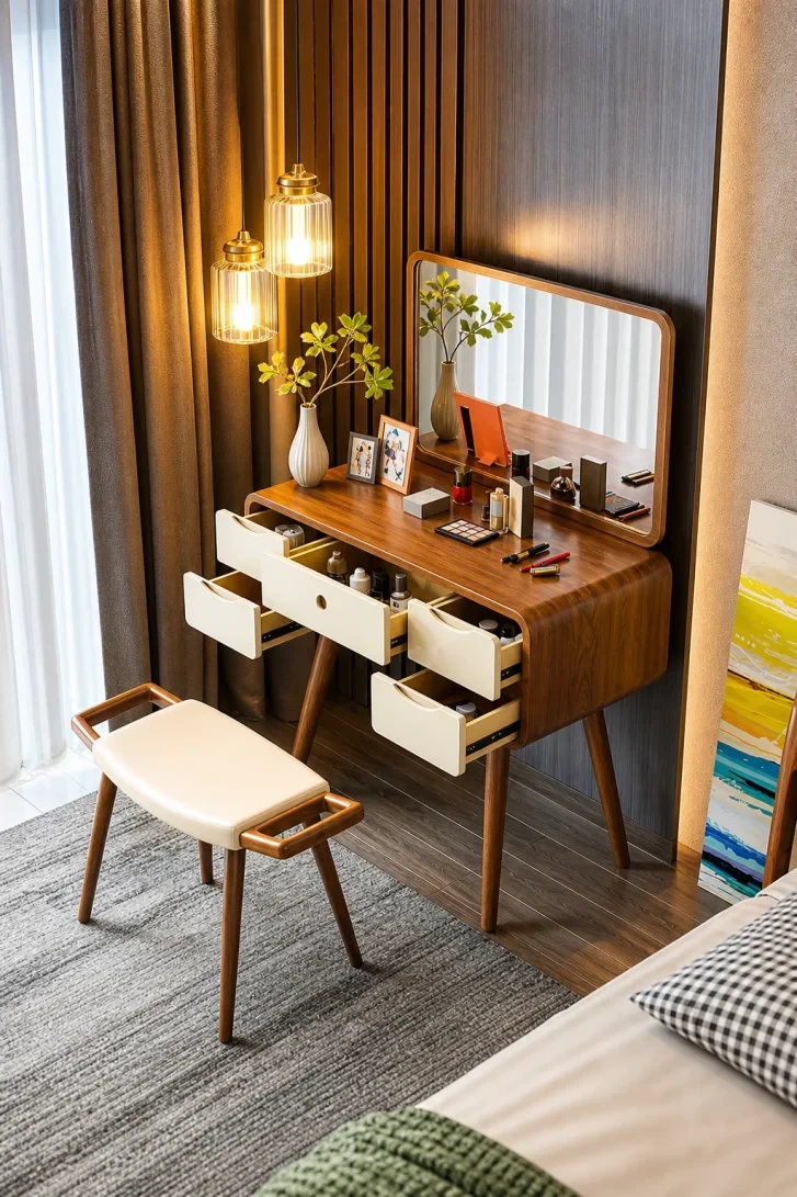 Three Open Drawers Reveal Clever Built-In Organization