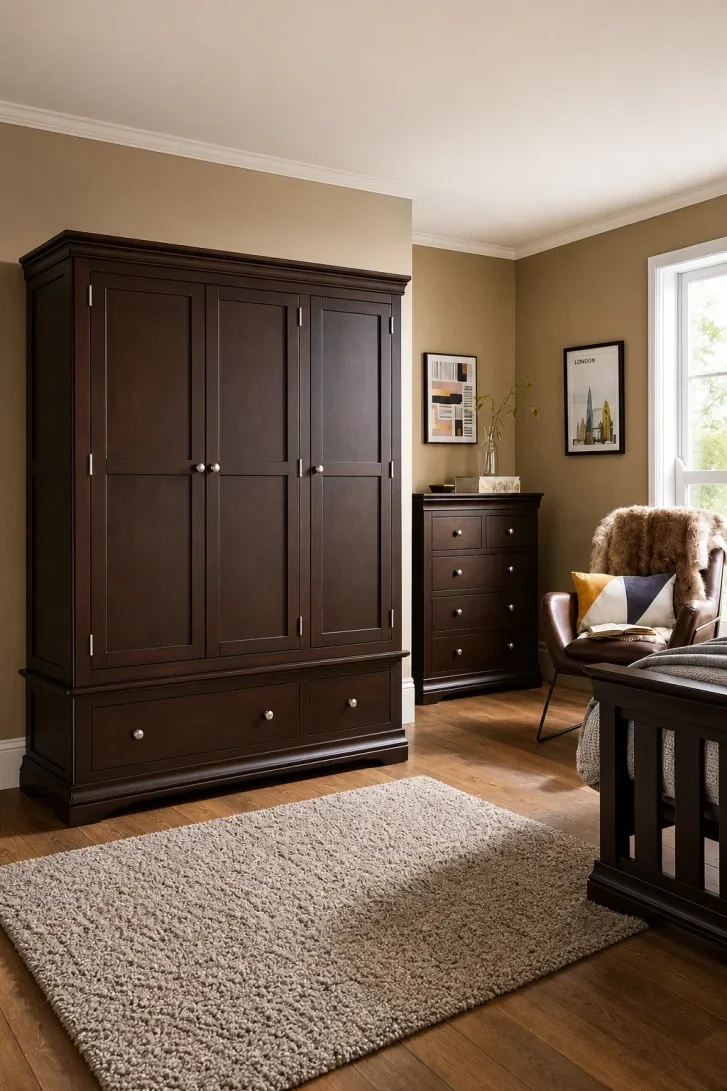 Triple Wardrobe With Built-In Base Drawers Wins
