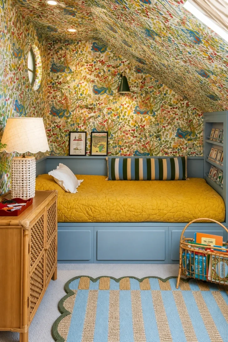 Wallpaper That Swallows the Ceiling Whole